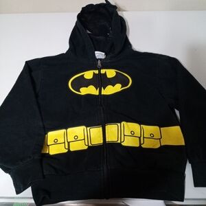 Black Hoodie with Yellow Batman Logo